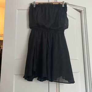 Cute strapless, black sparkly dress
